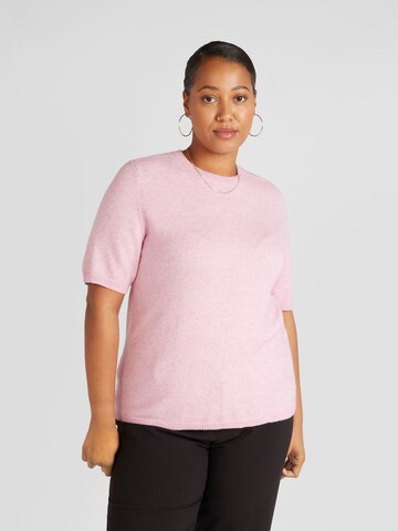 T-shirt 'MARGARETA' ONLY Carmakoma en rose : devant