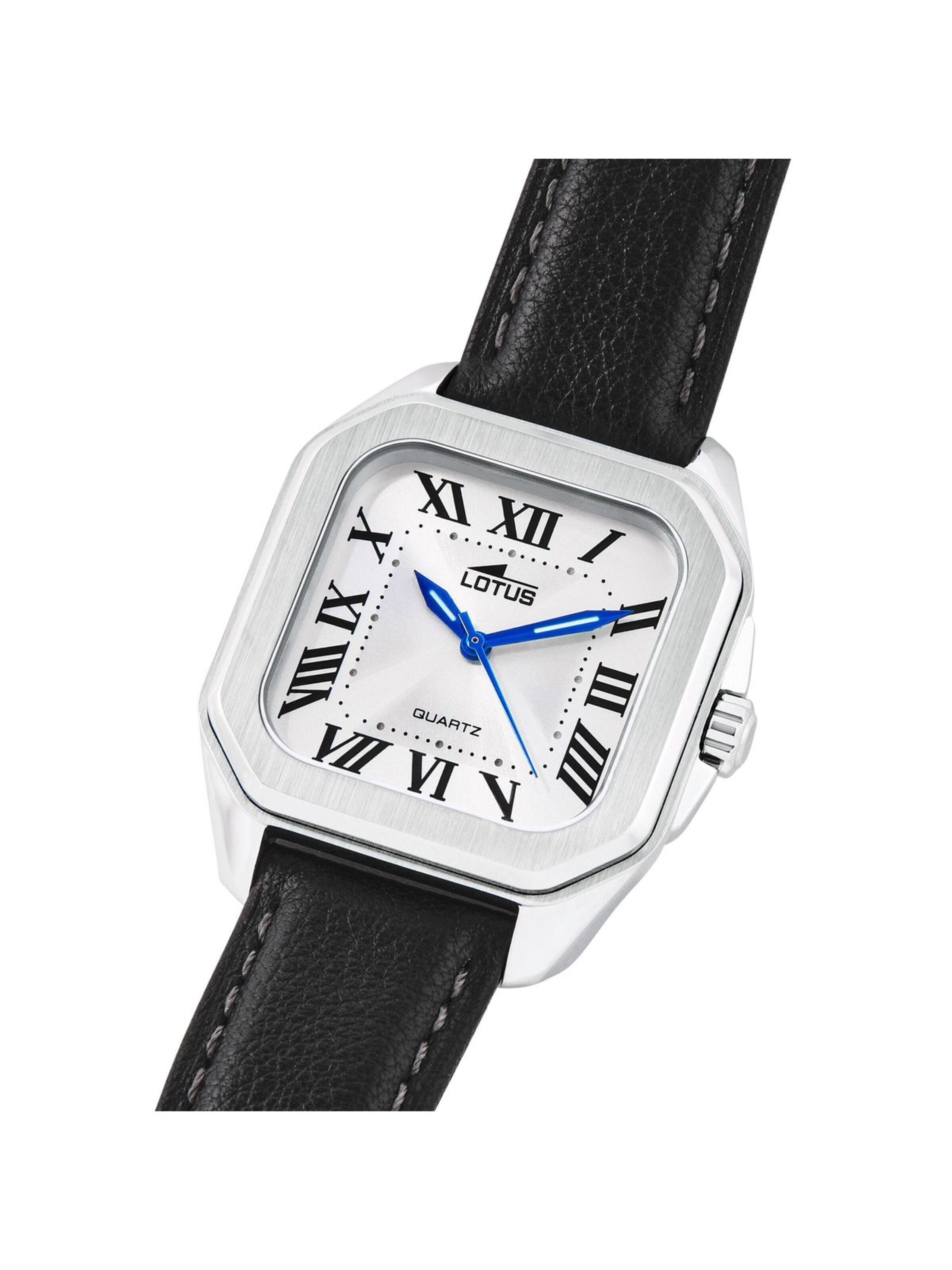 Montre à affichage analogique 'Lotus - Watch Square - Quartz watch movement - Watch case width: 35 mm' Lotus en noir