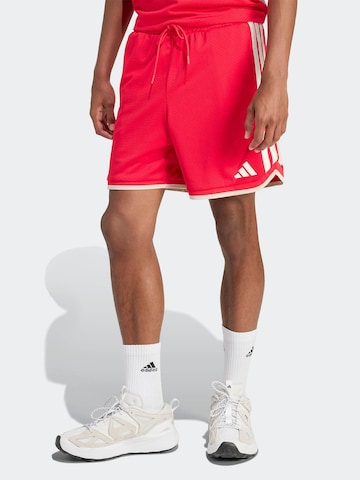ADIDAS SPORTSWEAR Regular Sportbroek 'Stadium' in Rood: voorkant