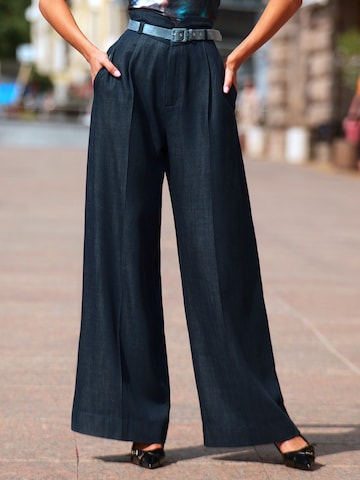 Wide Leg Pantalon 'ESSENTIALS' JIORO en bleu