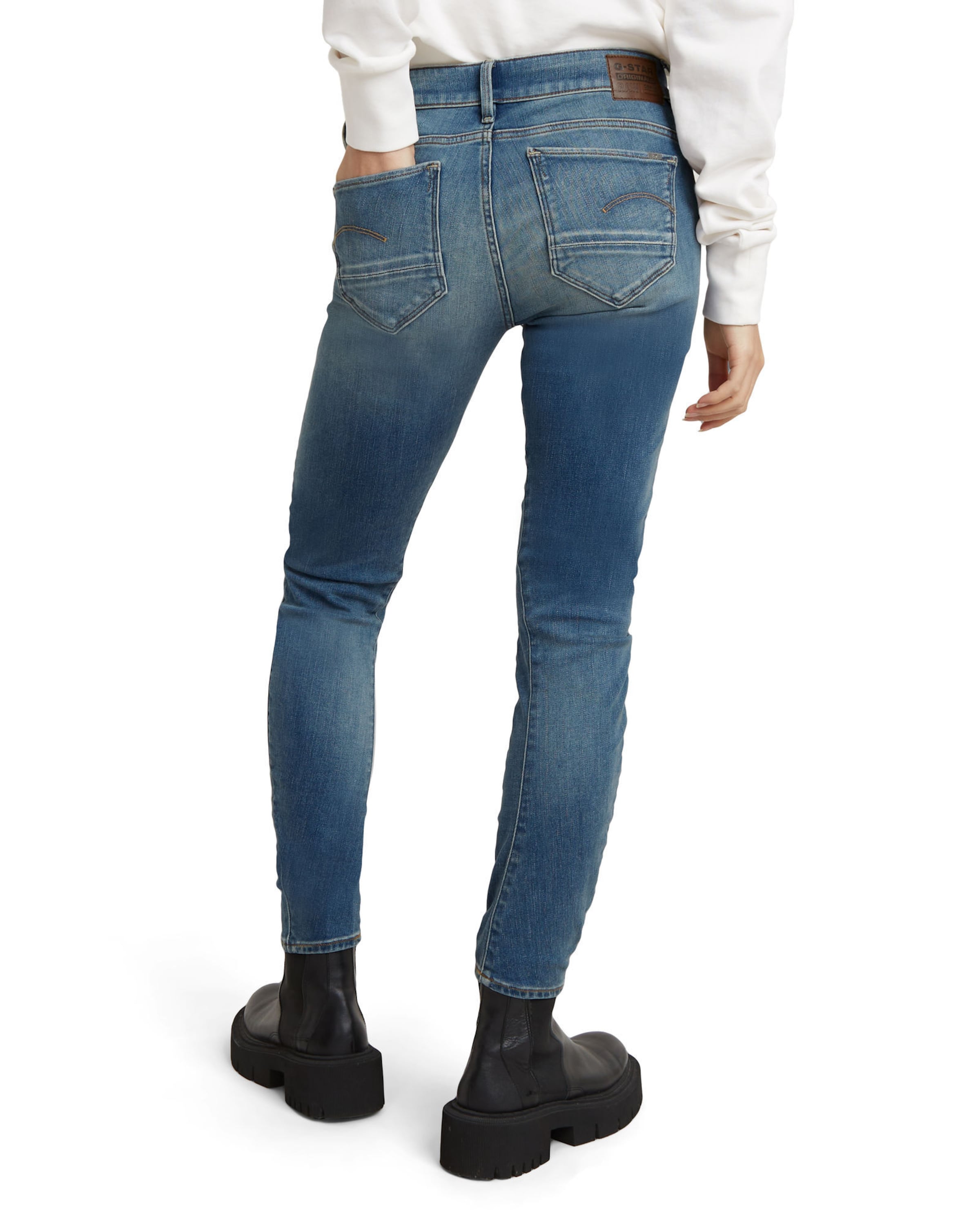 G-STAR Skinny Kavbojke 'Arc 3D' | modra barva