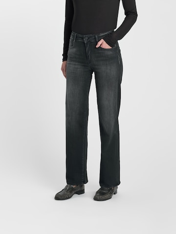 Le Temps Des Cerises Loosefit Jeans in Zwart: voorkant