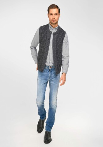 Louis Sayn Gebreid vest 'new wool' in Grijs