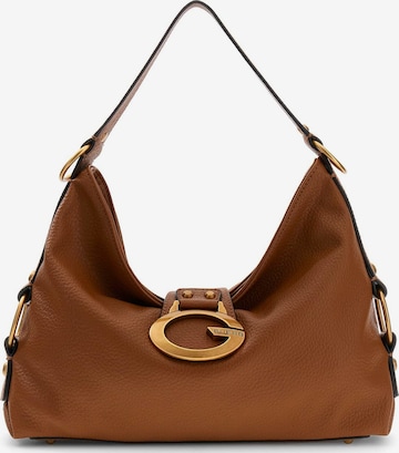 GUESS Schultertasche 'Camden' in Braun: Vorderseite
