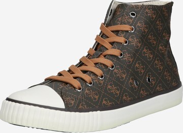 GUESS Sneakers high 'Ederle' i brun: forside