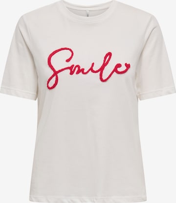 T-shirt 'ONLKIKO' ONLY en blanc : devant