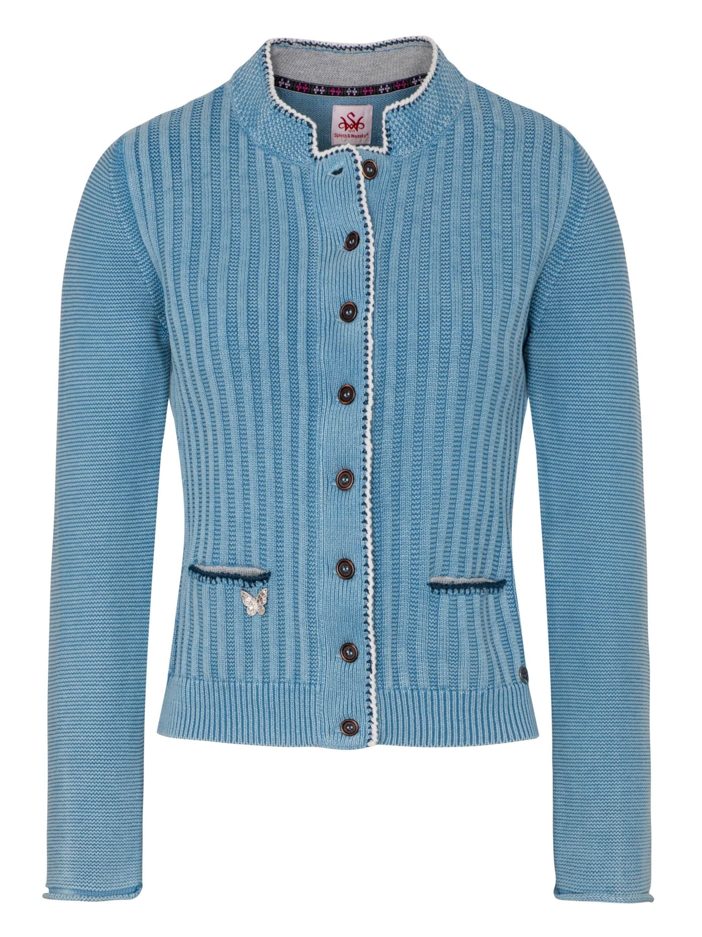 SPIETH & WENSKY Strickjacke 'Alexa' in Blau: Vorderseite