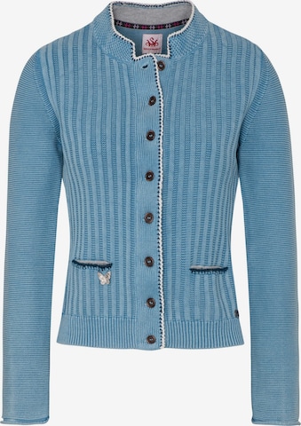 SPIETH & WENSKY Gebreid vest 'Alexa' in Blauw: voorkant