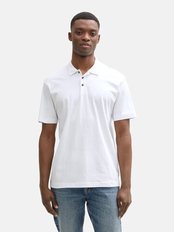 T-Shirt TOM TAILOR DENIM en blanc : devant