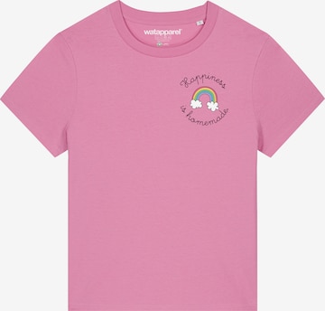 Watapparel T-Shirt ' Happiness is homemade ' in Pink: Vorderseite