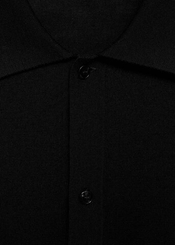 MANGO MAN Knit Cardigan 'Willyo' in Black