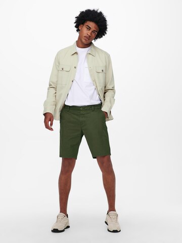 Only & Sons Regular Shorts 'Cam' in Grün