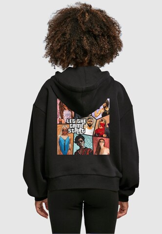 Sweat-shirt 'Grand Collage' Merchcode en noir : devant