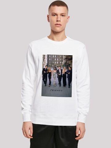 F4NT4STIC Sweatshirt 'Friends Champagne And Flowers' in White: front