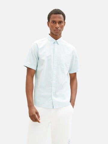 TOM TAILOR Regular fit Button Up Shirt in Blue: front