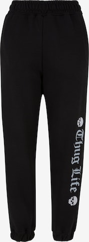 Thug Life Tapered Pants 'Grea' in Black: front