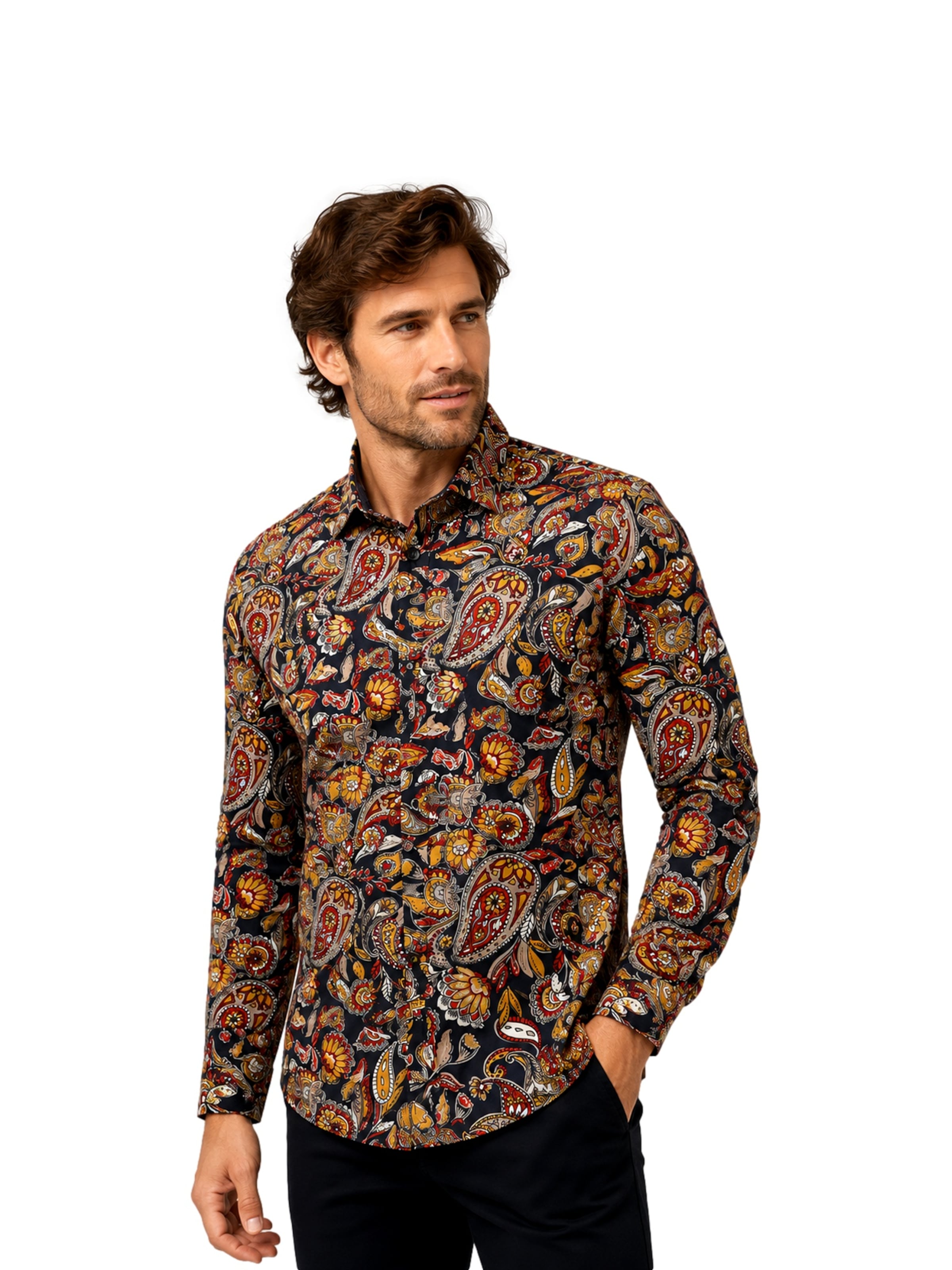 SEIDENSTICKER Shirt 'Business Kent' in Geel: voorkant