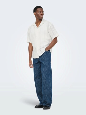 Only & Sons Comfort Fit Skjorta 'ONSDani' i vit