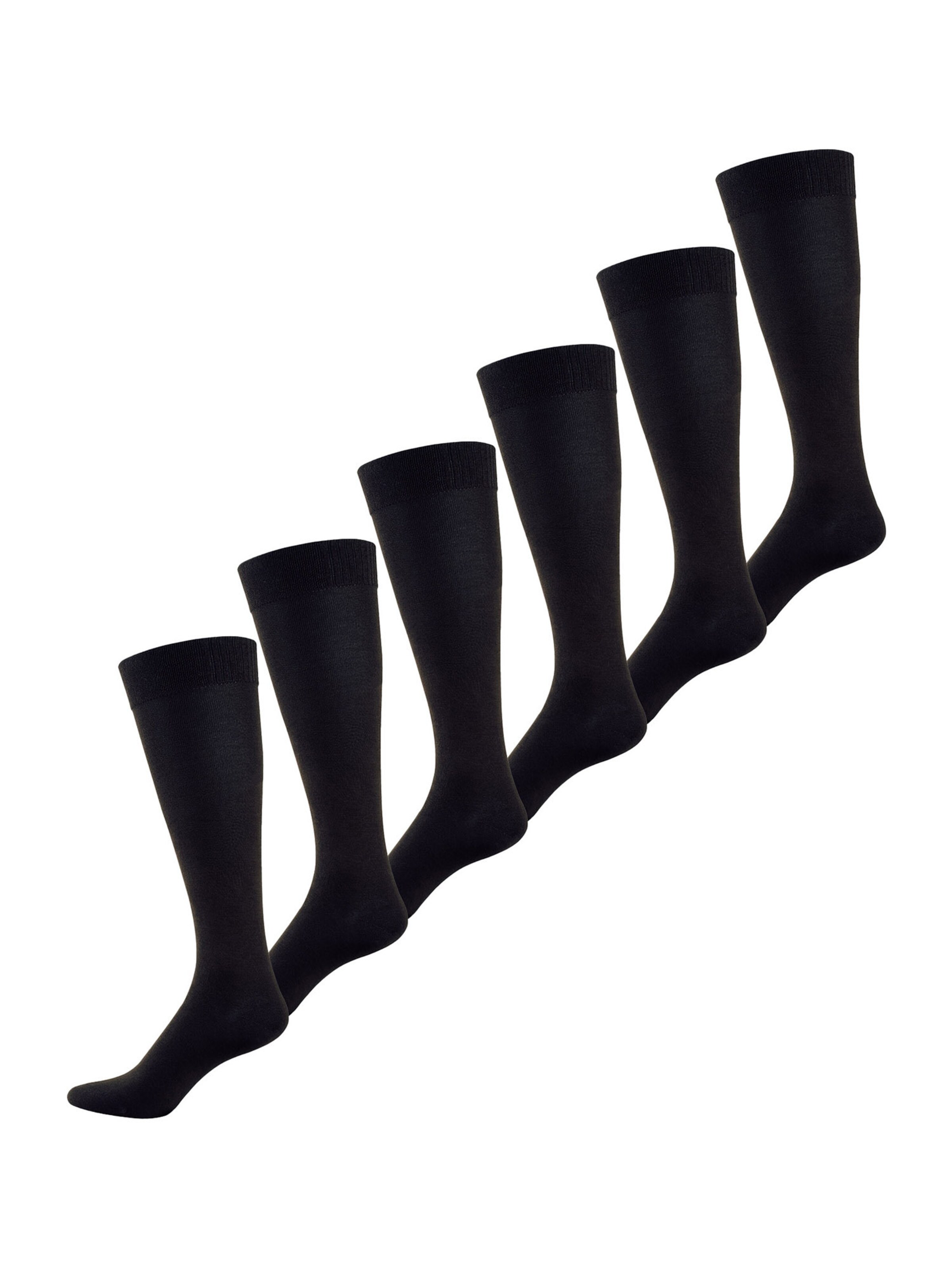 Nur Die Knee socks ' Bambus Kniesocken ' in Black: front