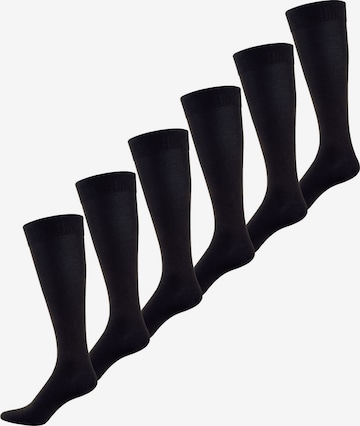 Nur Die Knee socks ' Bambus Kniesocken ' in Black: front