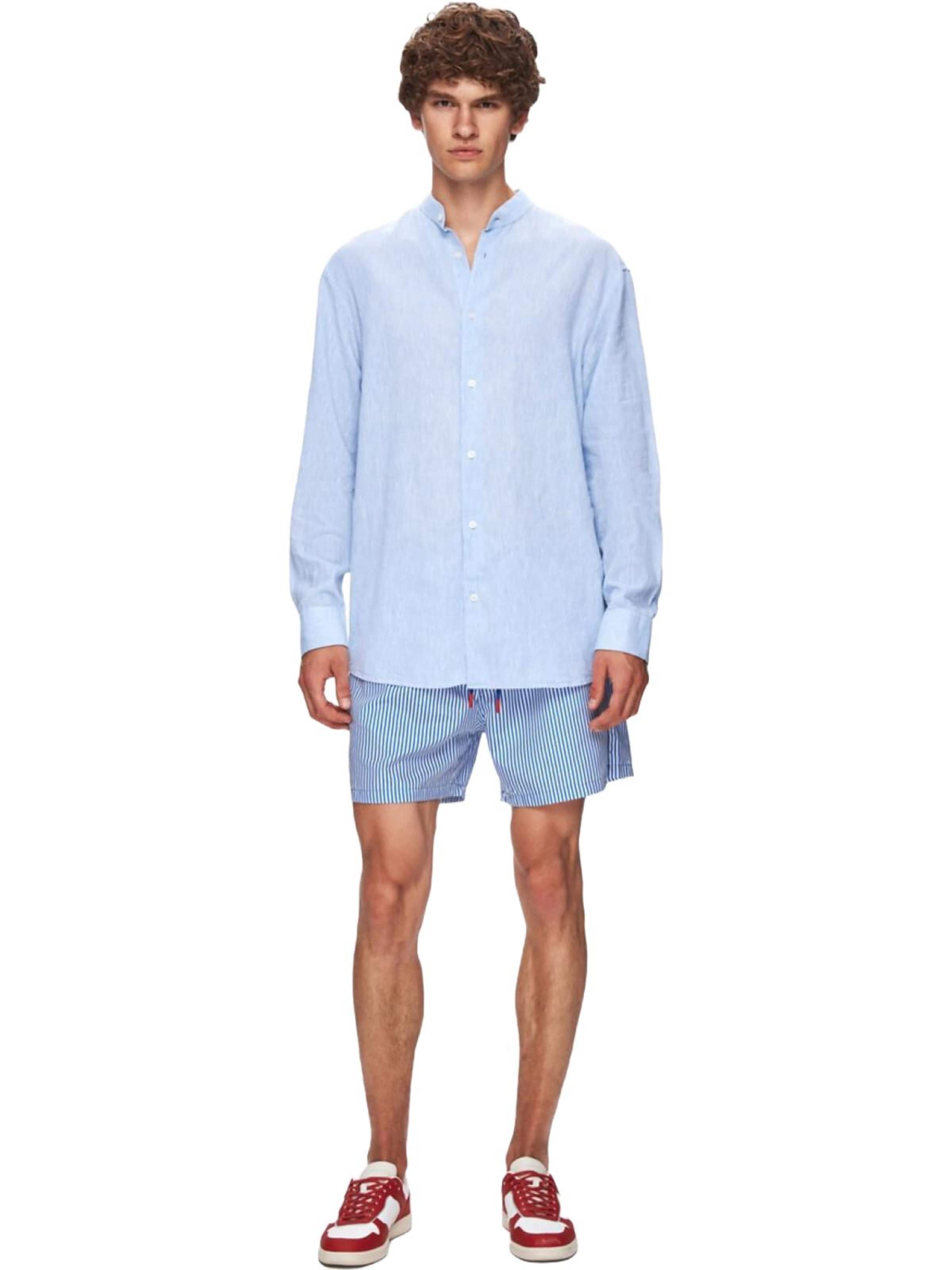 LTB Jeans Shirt 'LTB Jeans Herrenhemd mit Struktur' in Blue