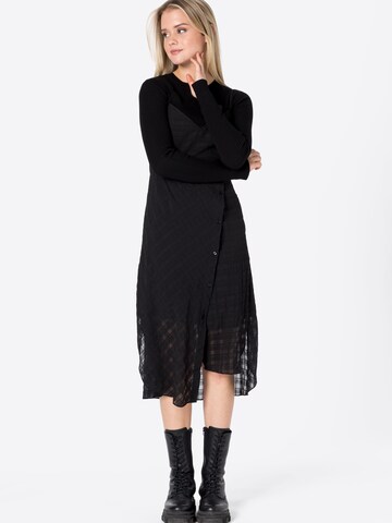 AllSaints Shirt Dress 'AGNES' in Black: front