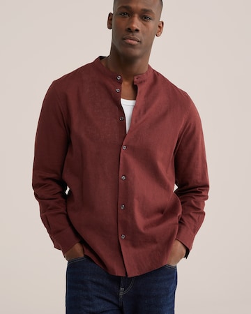 WE Fashion Comfort fit Poslovna srajca | rdeča barva: sprednja stran