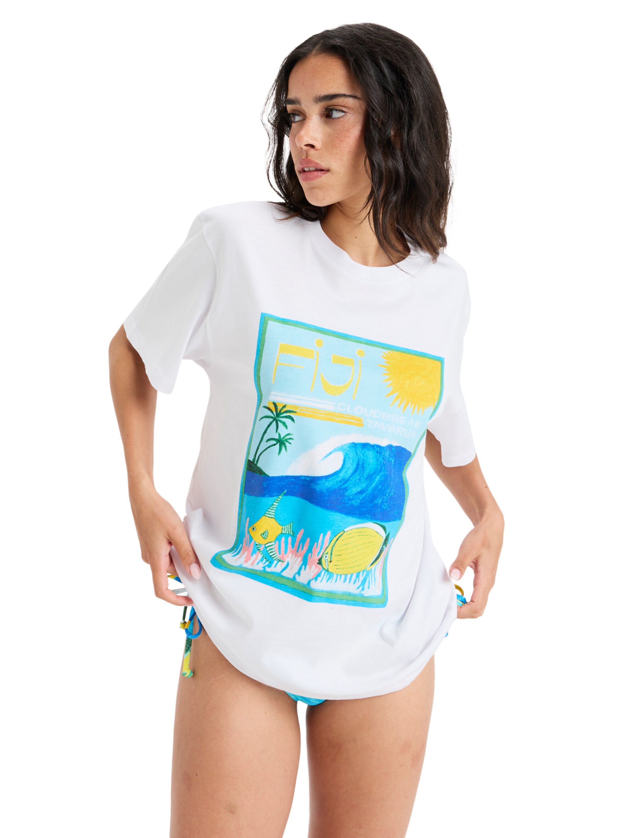 ROXY Shirt 'Atlas' in Wit: voorkant