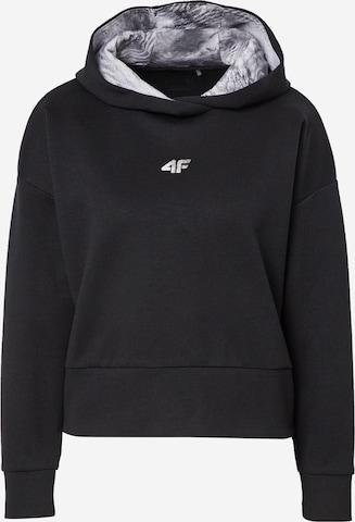 4F Sportief sweatshirt in Zwart: voorkant