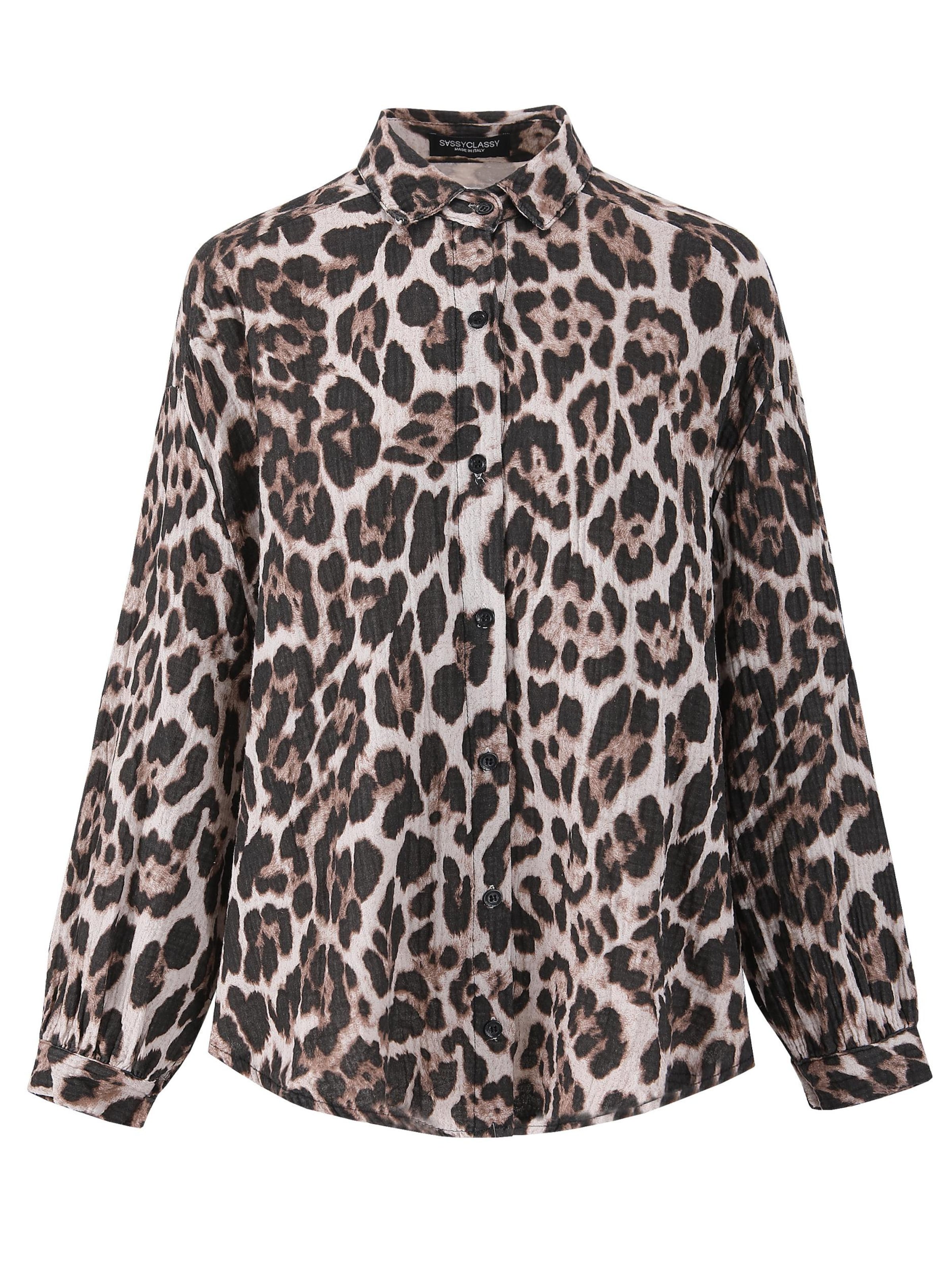 SASSYCLASSY Bluse in braun, Produktansicht