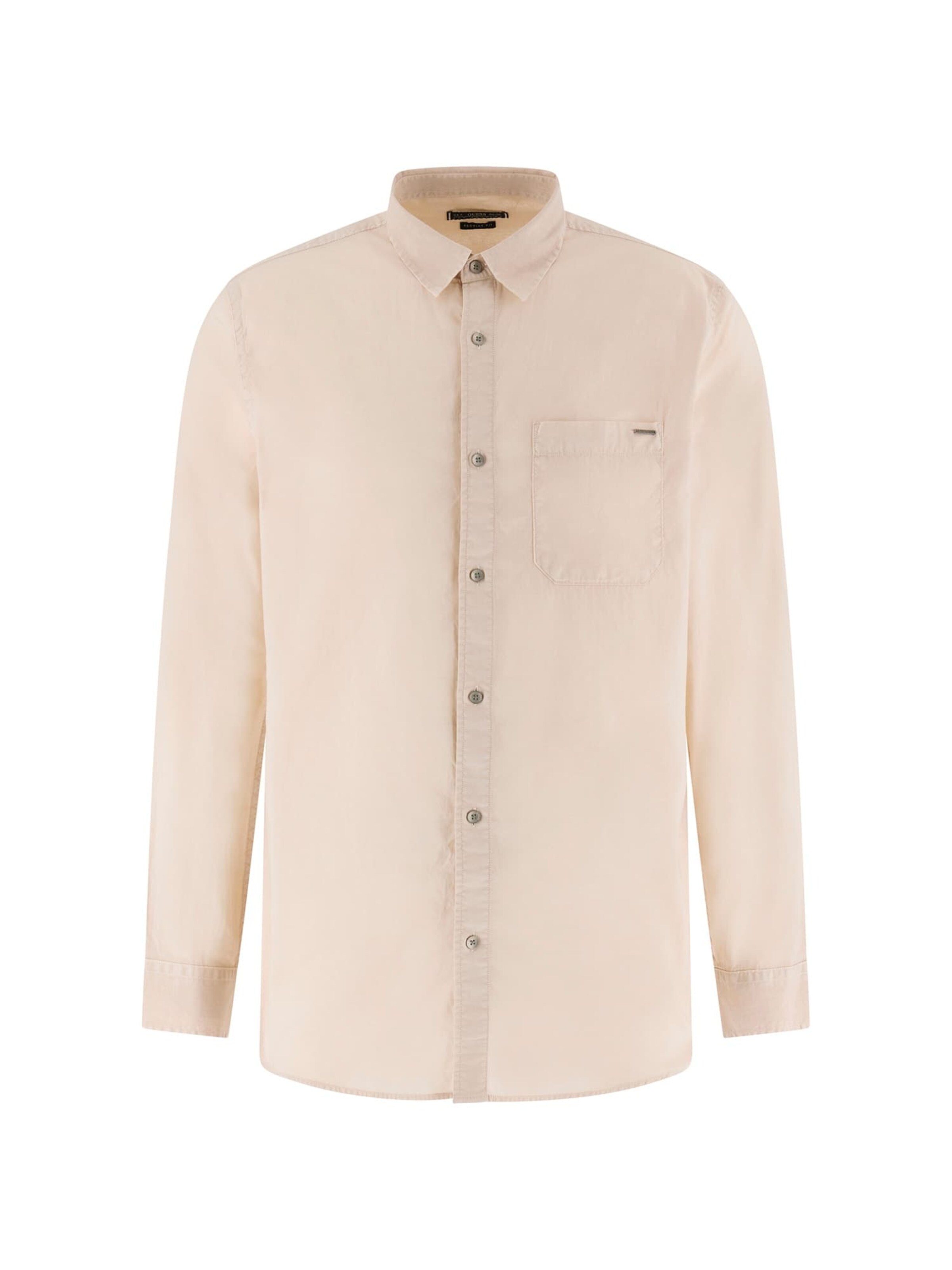 GUESS Regular fit Button Up Shirt in Beige: front