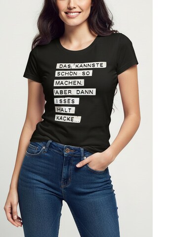 MAKAYA Shirt 'Das kannst du so machen..' in Black