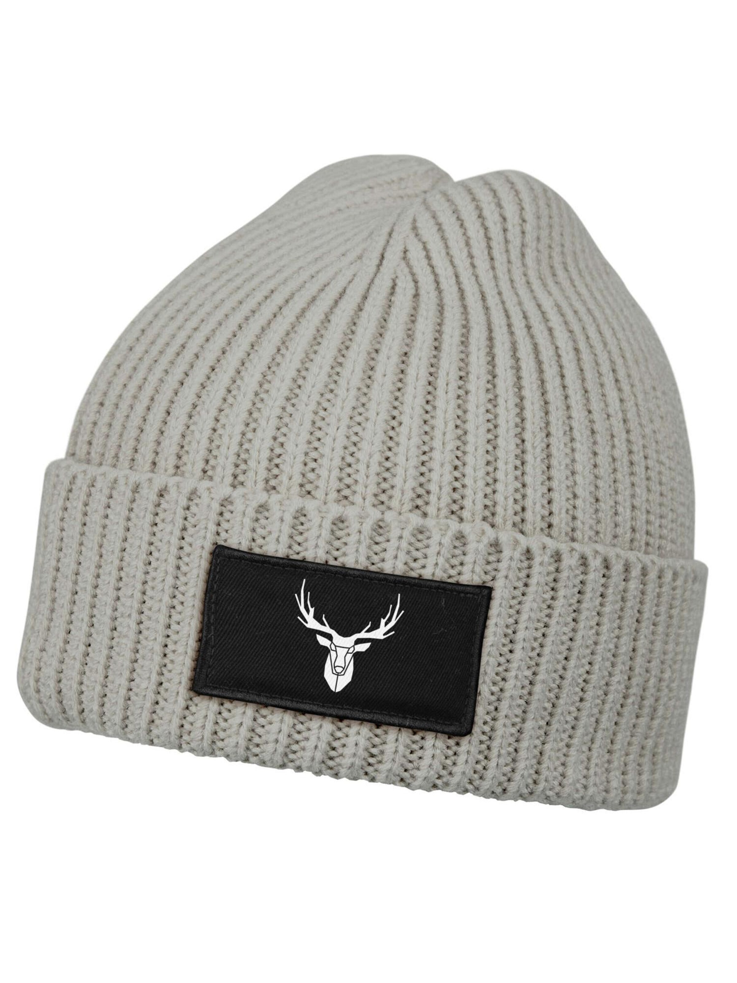 Neverless Beanie 'Hirschgeweih' in Grey