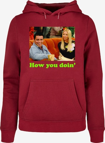 ABSOLUTE CULT Sweatshirt 'Friends - How you Doin' in Rot: predná strana