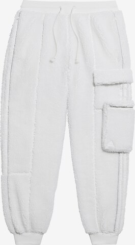 Effilé Pantalon ADIDAS ORIGINALS en blanc : devant