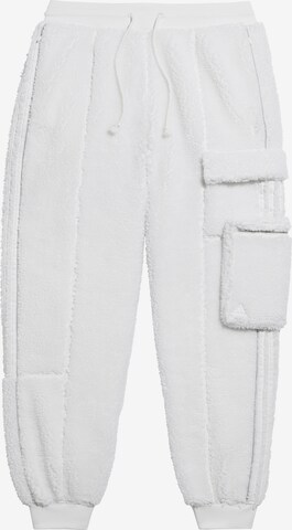 Tapered Pantaloni di ADIDAS ORIGINALS in bianco: frontale