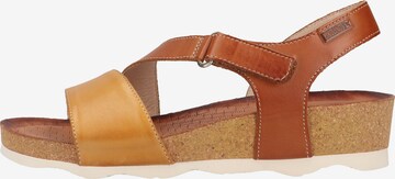 PIKOLINOS Strap Sandals in Brown: front