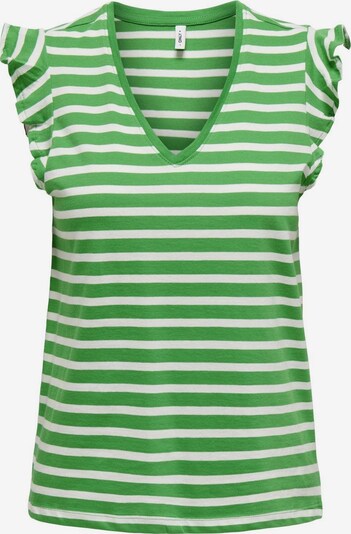 Tricou 'May' ONLY pe verde / alb, Vizualizare produs