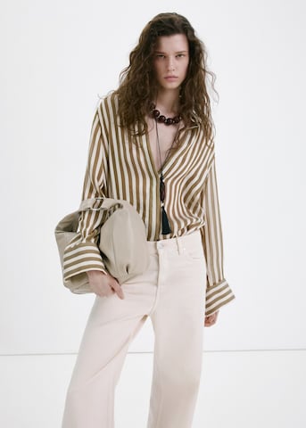 MANGO Wide leg Jeans 'Belle' in Beige