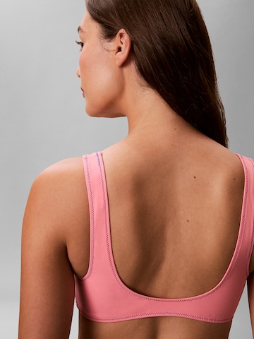 Calvin Klein Swimwear Korzetová Horní díl plavek 'CK Monogram' – pink