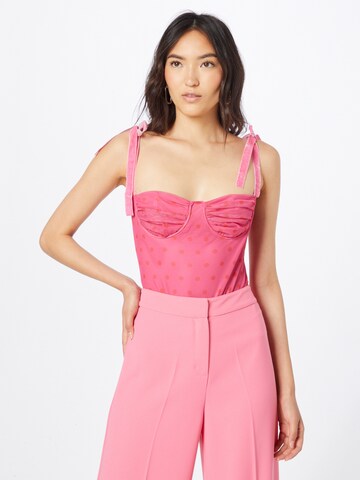 Trendyol Shirt Bodysuit in Pink: front