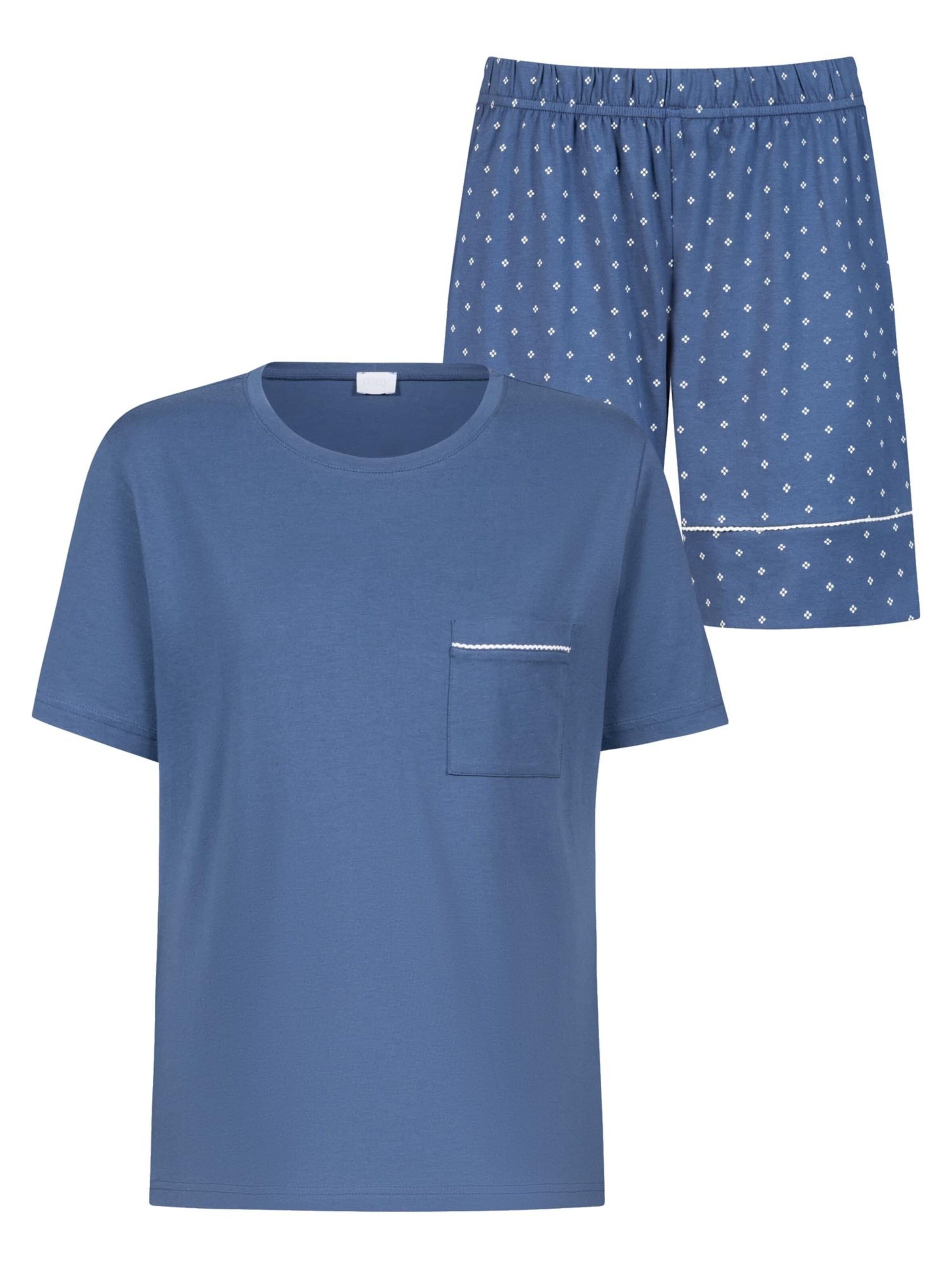 Mey Pyjama 'Sleep & Relax'‌‌‌‌‌‌‌‌‌ in Blau: Vorderseite