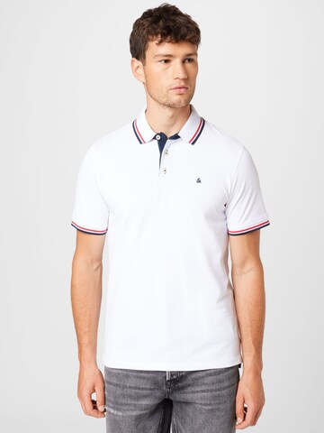 Tricou 'JJEPaulos' de la JACK & JONES pe alb: față