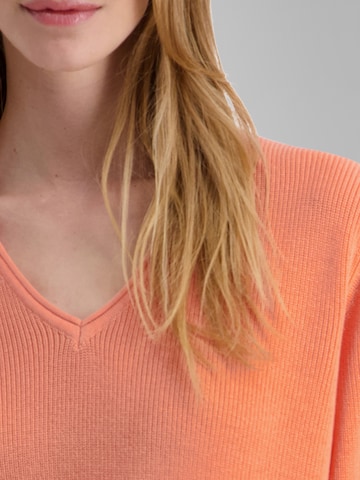 TIMEZONE Langarm-Strickpullover 'V-Neck' in Orange