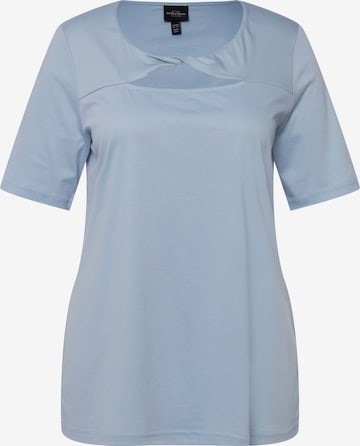 T-shirt Ulla Popken en bleu : devant