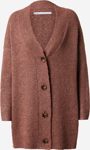 ONLY Knit Cardigan 'GABI' in Brown: front