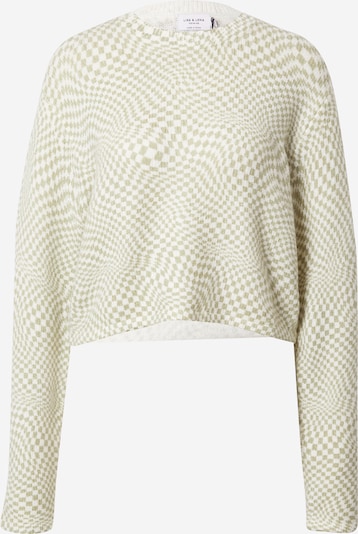 NA-KD Džemperis, krāsa - gaiši zaļš / dabīgi balts, Preces skats