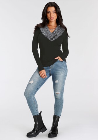 MELROSE Pullover in Schwarz