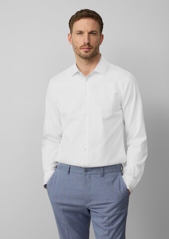 s.Oliver BLACK LABEL Regular fit Button Up Shirt in White: front