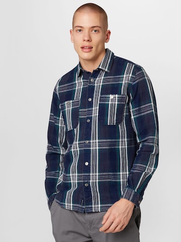 TOM TAILOR Regular fit Button Up Shirt in Blue: front